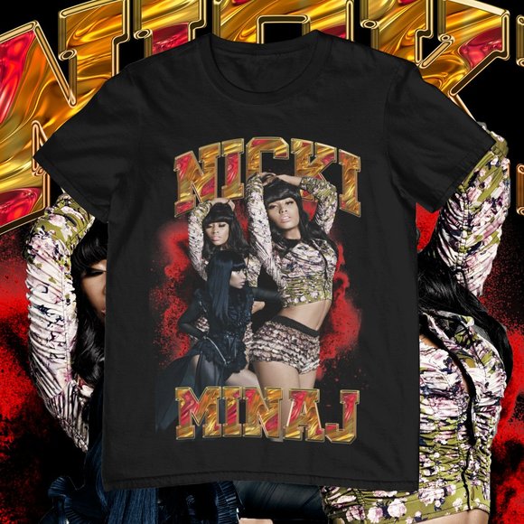Nicki Minaj | Graphic T-shirt | Custom Made | Bootleg | Cotton Tee | Black - Picture 1 of 2